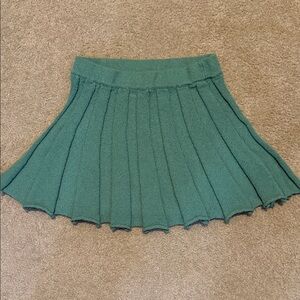 Free People Beach Teal Pleated Skirt